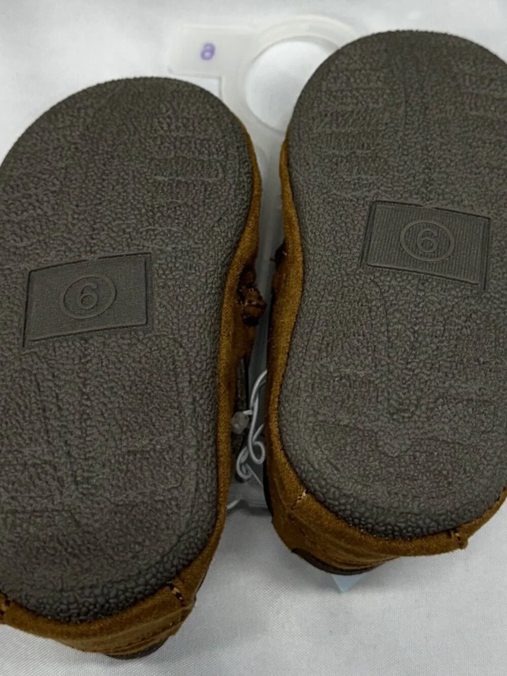 Cat & Jack Toddler Unisex Size 5 Brown Suede Moccasin Slippers NWT